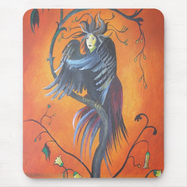 Gamaun The Prophetic Bird With Ruffled Feathers Mouse Pad (Front)