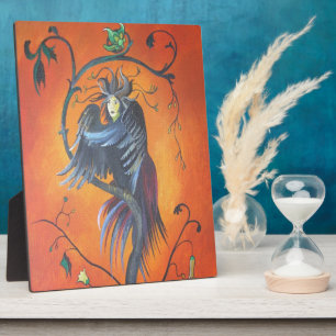 Gamaun The Prophetic Bird With Ruffled Feathers Plaque