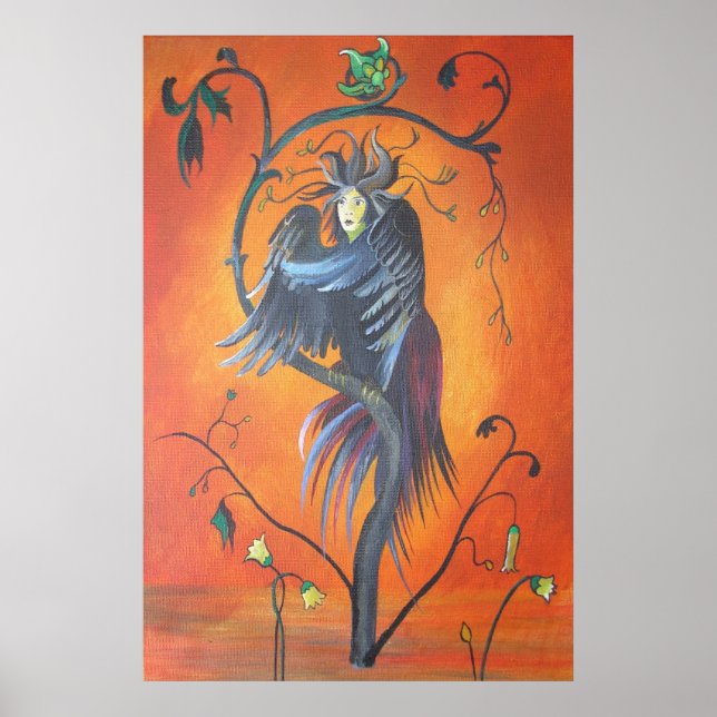 Gamaun The Prophetic Bird With Ruffled Feathers Poster (Front)