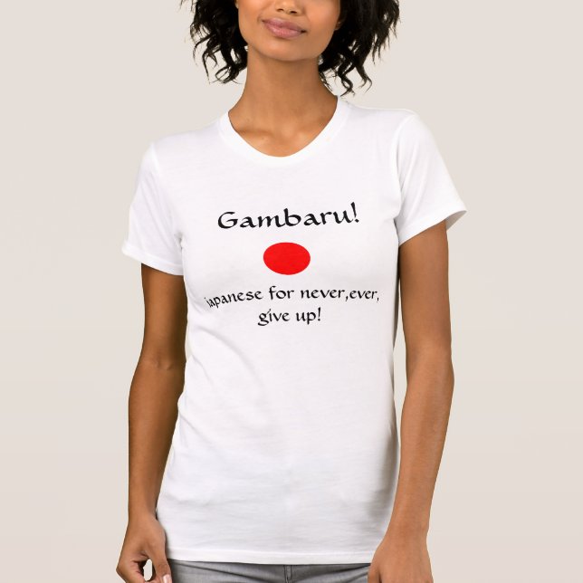Gambaru!-women's t-shirt (Front)