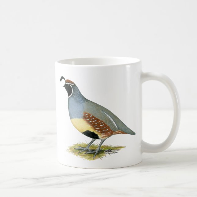 Gambel's Desert Quail Coffee Mug (Right)