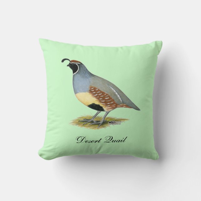 Gambel's Desert Quail Cushion (Front)