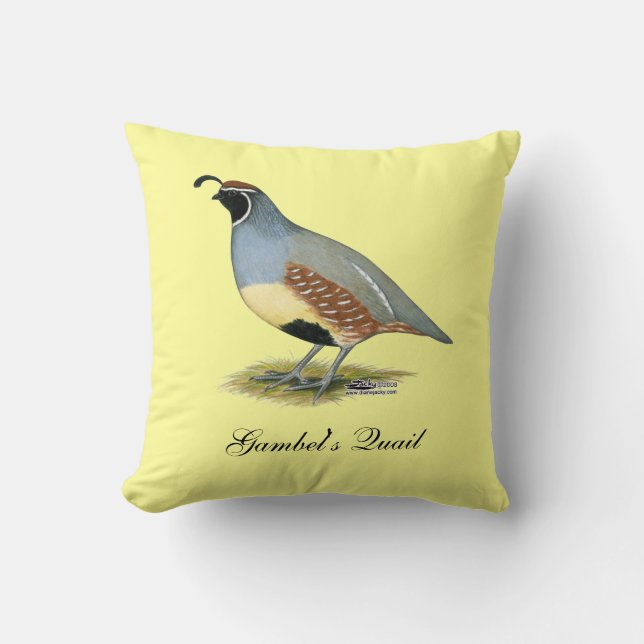 Gambel's Desert Quail Cushion (Front)