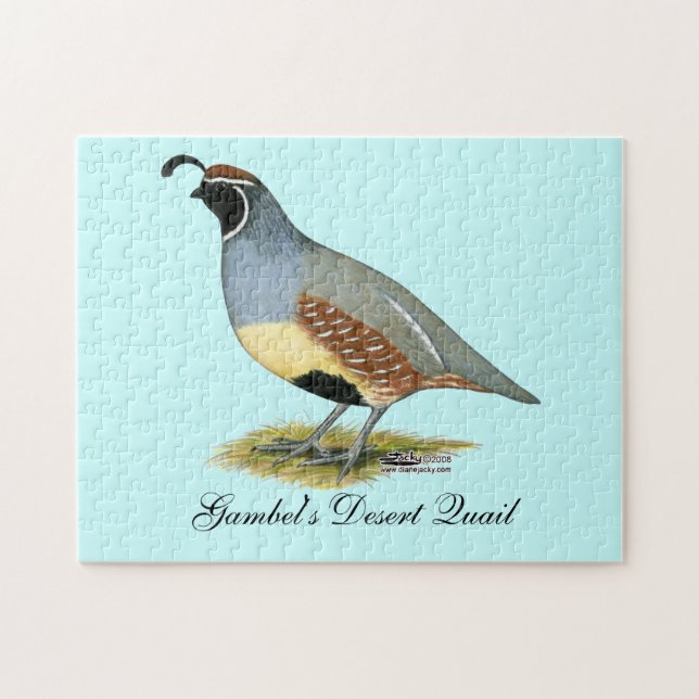Gambel's Desert Quail Jigsaw Puzzle (Horizontal)