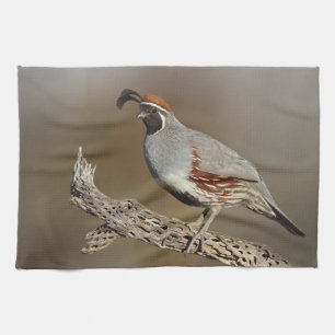 Gambel's Quail Tea Towel