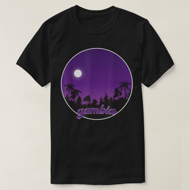 gambia By night with Palms  T-Shirt (Design Front)
