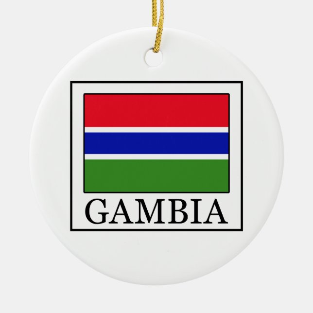 Gambia Ceramic Tree Decoration (Front)