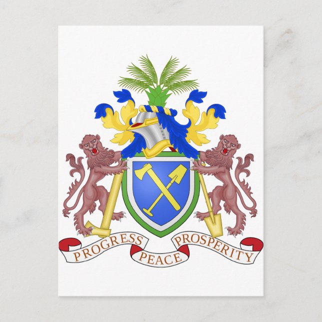 Gambia Coat Of Arms Postcard (Front)