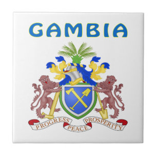 Gambia Coat Of Arms Tile
