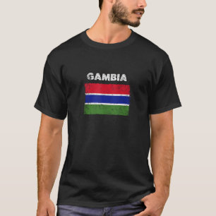 Gambia Country Flag With Grunge Distressed Style T T-Shirt