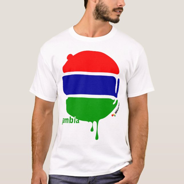 Gambia Drops White T-Shirt (Front)