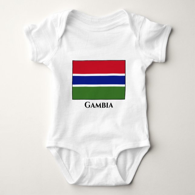 Gambia Flag Baby Bodysuit (Front)