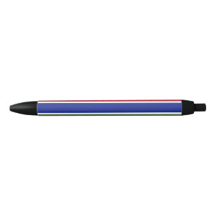 Gambia Flag Black Ink Pen