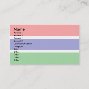 Gambia Flag Business Card