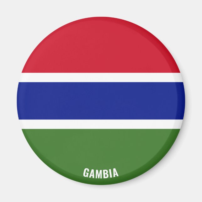 Gambia Flag Charming Patriotic Magnet (Front)