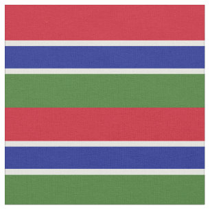 Gambia Flag Fabric