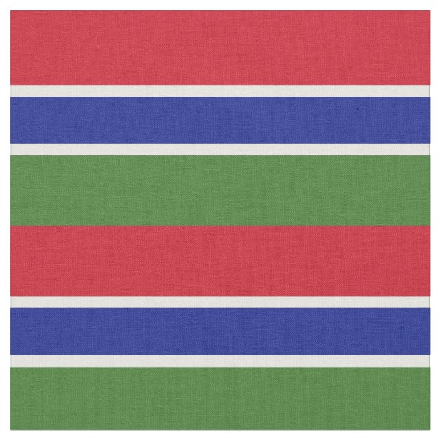 Gambia Flag Fabric (Close Up)