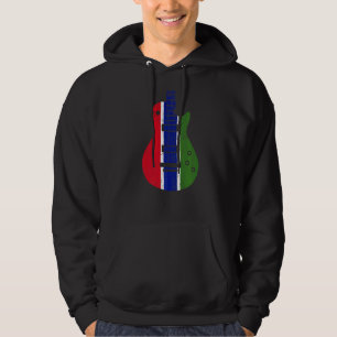 Gambia Flag Guitar Vintage Musician Hoodie