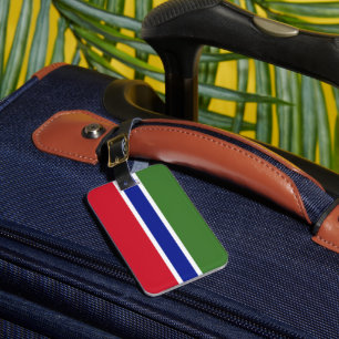 Gambia flag luggage tag
