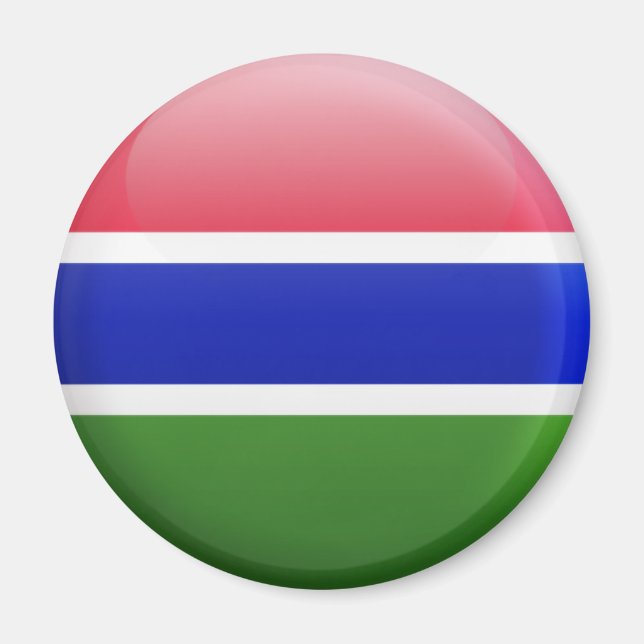 Gambia Flag Magnet (Front)