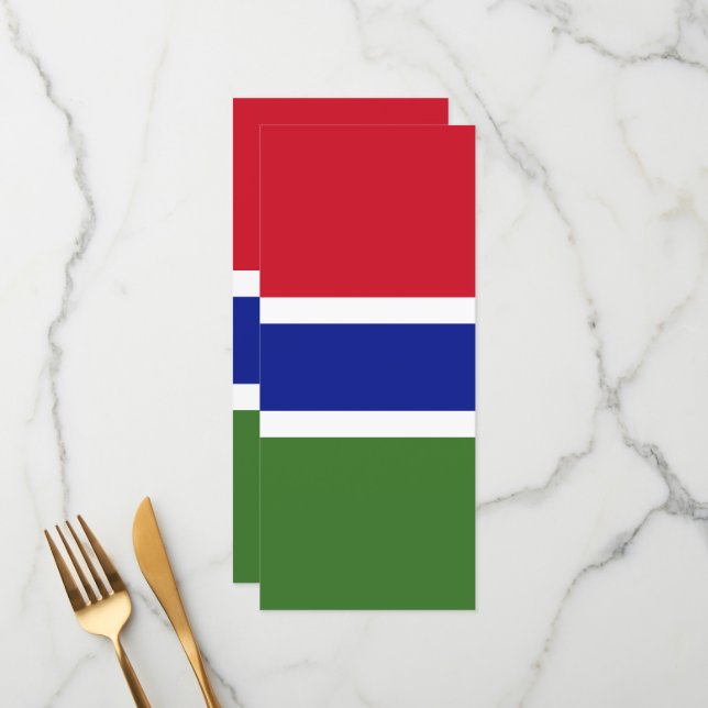 Gambia flag menu (Front/Back In Situ)