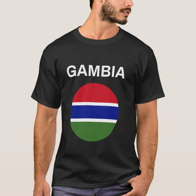 Gambia Flag Modern T-Shirt (Front)