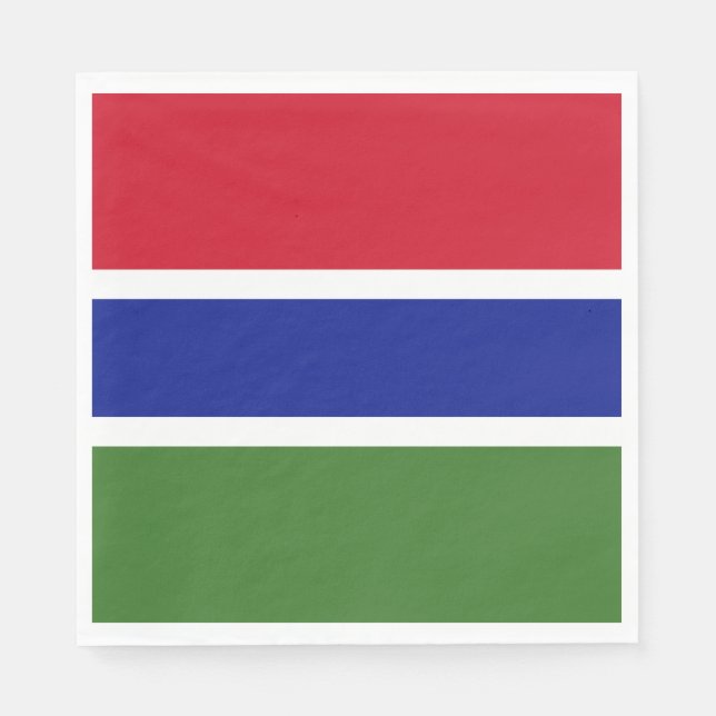 Gambia Flag Napkin (Front)