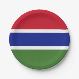 Gambia Flag Paper Plate