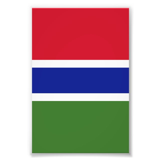 Gambia flag photo print (Front)