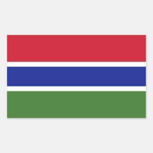 Gambia Flag Rectangular Sticker