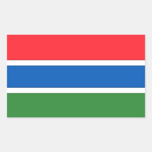 Gambia Flag Rectangular Sticker (Front)