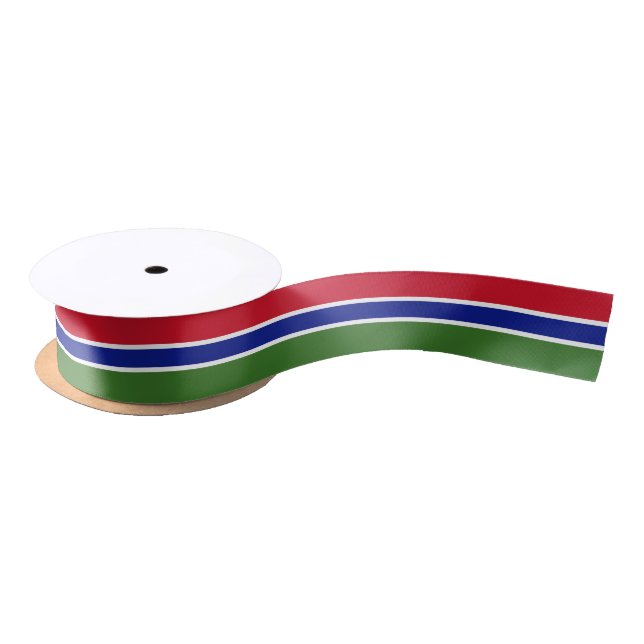 Gambia Flag Satin Ribbon (Spool)