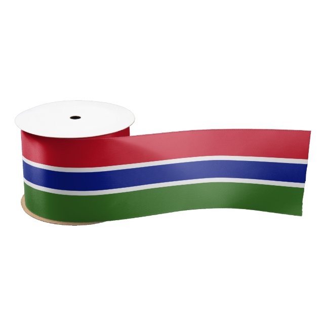 Gambia Flag Satin Ribbon (Spool)