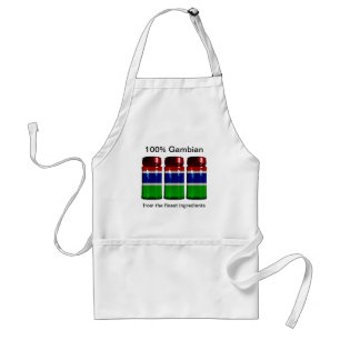 Gambia Flag Spice Jars Apron