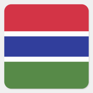 Gambia Flag Square Sticker