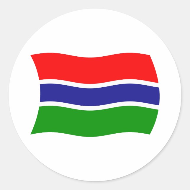 Gambia Flag Sticker (Front)