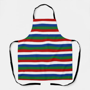 gambia flag stripes country pattern symbol red gre apron