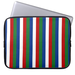 gambia flag stripes country pattern symbol red gre laptop sleeve