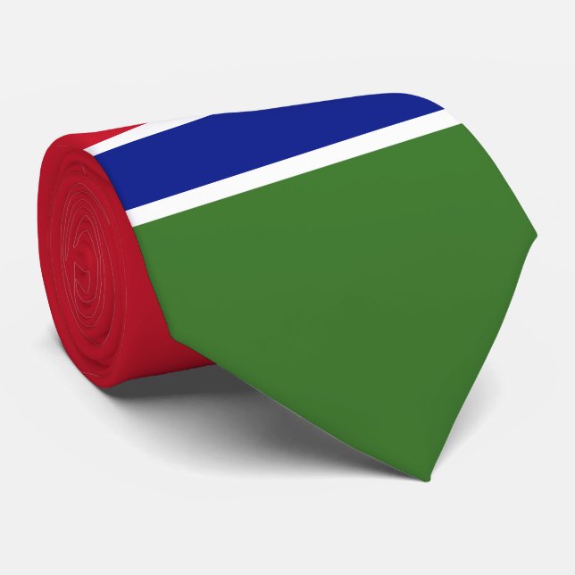 Gambia Flag Tie (Rolled)