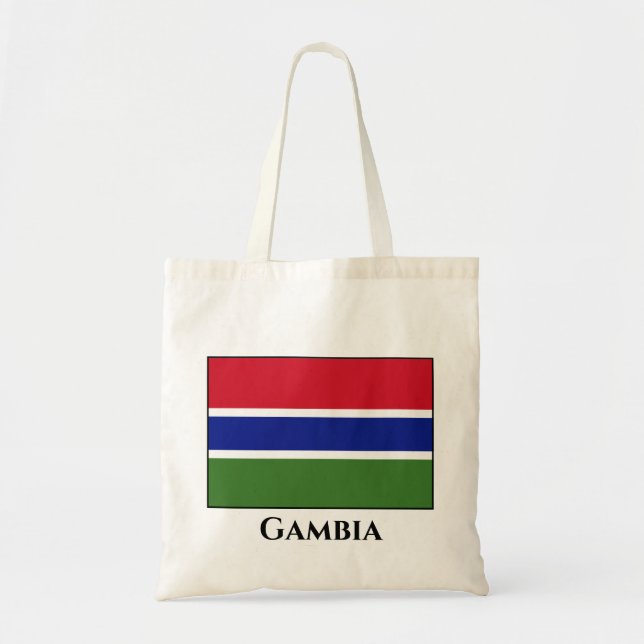 Gambia Flag Tote Bag (Front)