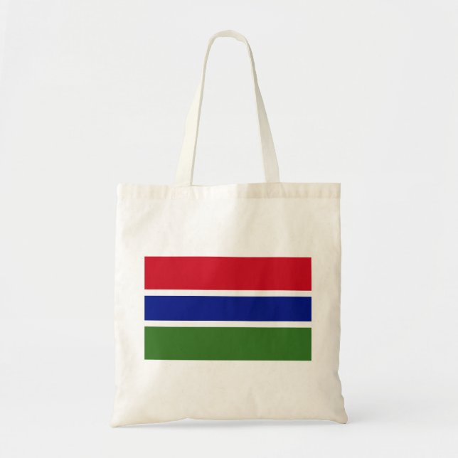 Gambia Flag Tote Bag (Front)