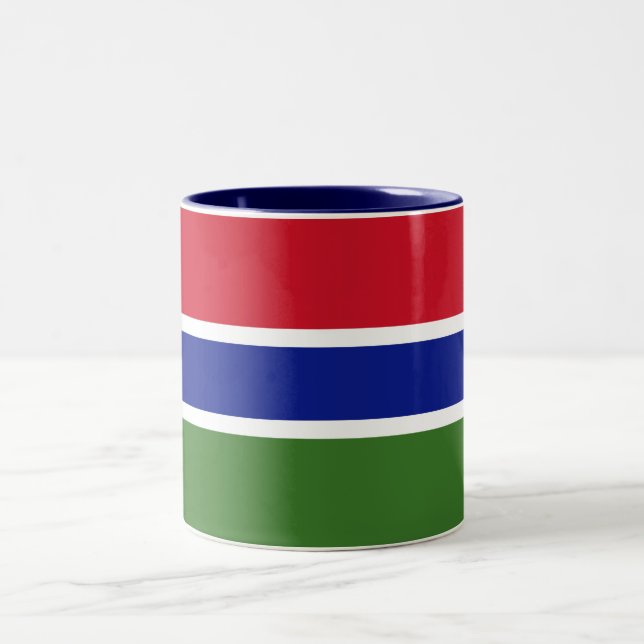 Gambia Flag Two-Tone Coffee Mug (Center)