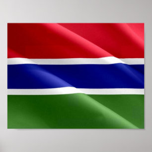 Gambia - Flag Waving - Poster