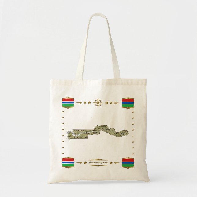 Gambia Map + Flags Bag (Front)