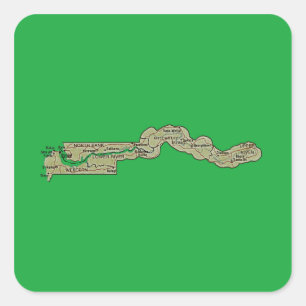 Gambia Map Sticker
