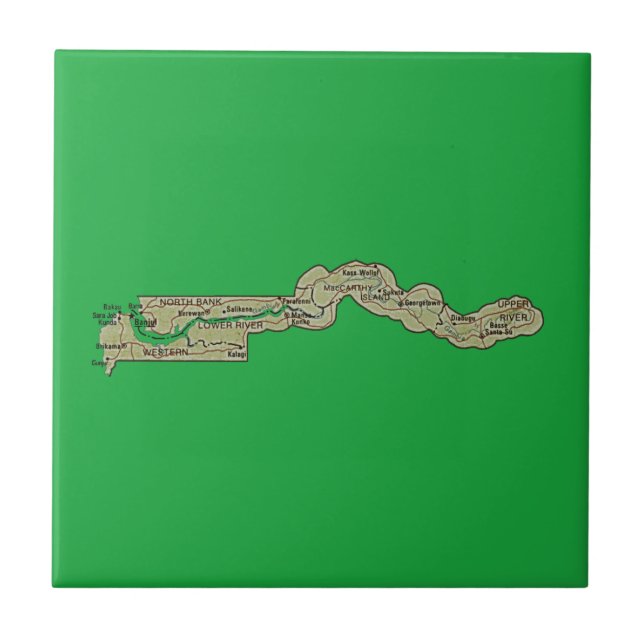 Gambia Map Tile (Front)