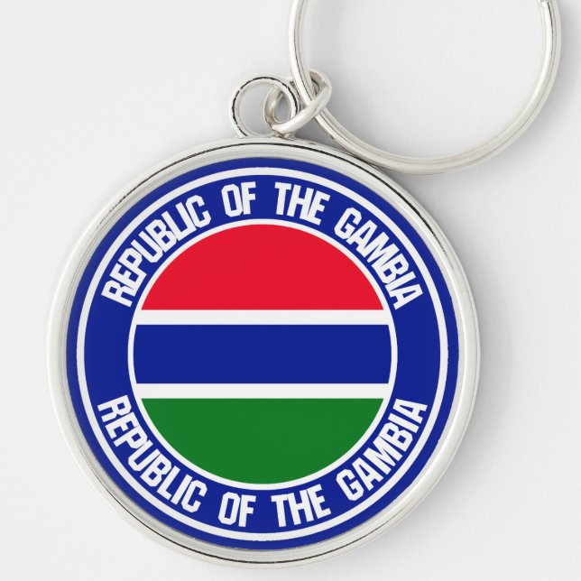 Gambia Round Emblem Key Ring (Front)