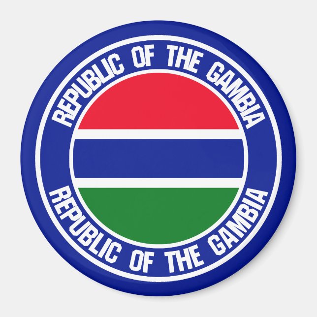 Gambia Round Emblem Magnet (Front)
