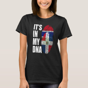Gambian And Dominican Mix DNA Flag Heritage T-Shirt