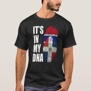 Gambian And Dominican Mix DNA Flag Heritage T-Shirt
